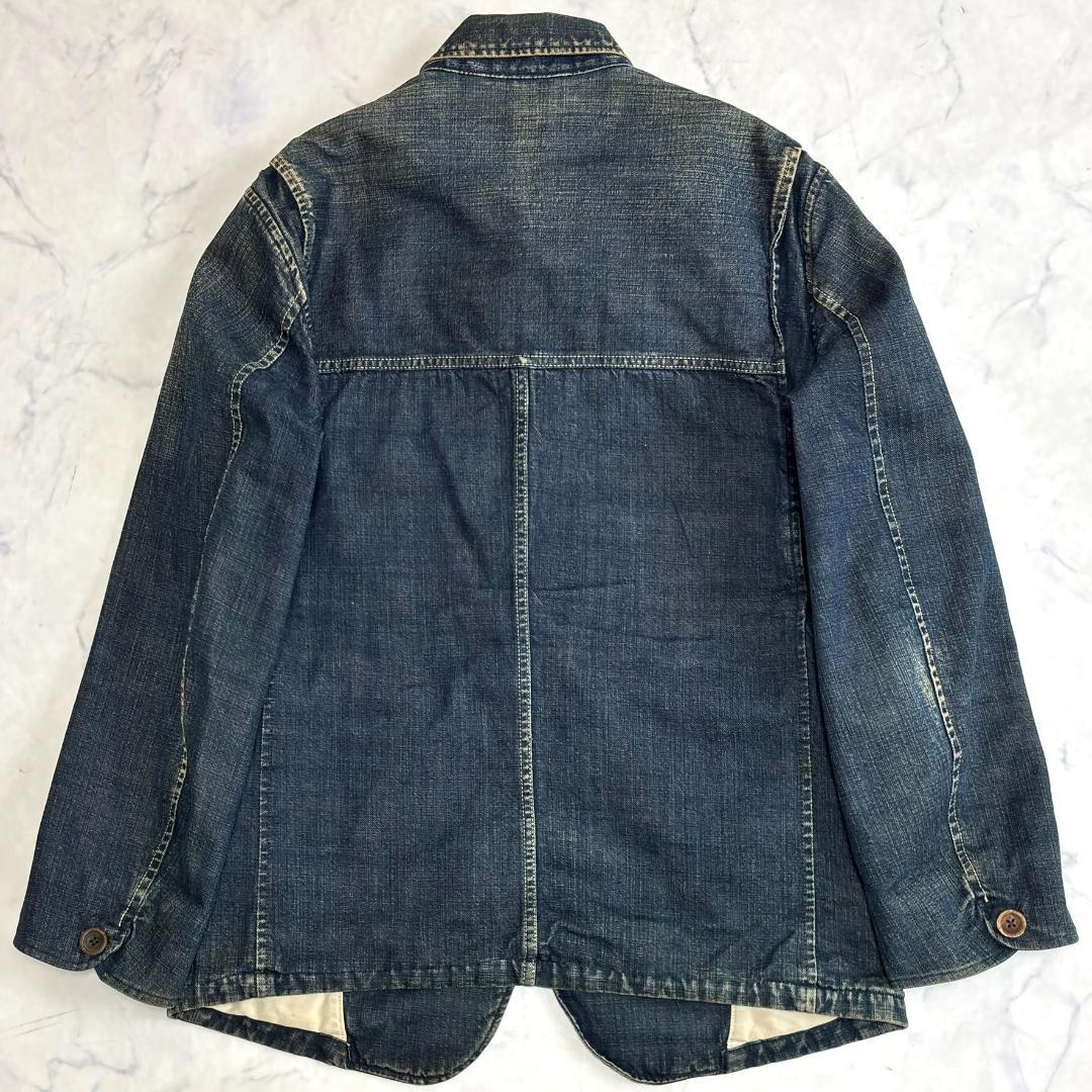 45R カバーオール R刺繍 デニムジャケット インディゴ サイズ3 tx9