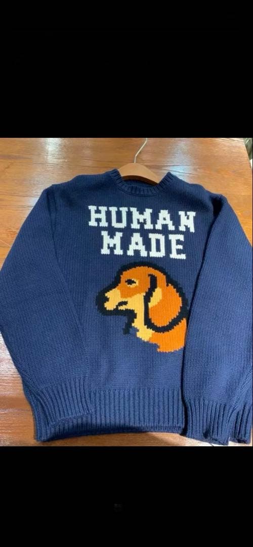 HUMAN MADE 犬イラスト ニットセーター