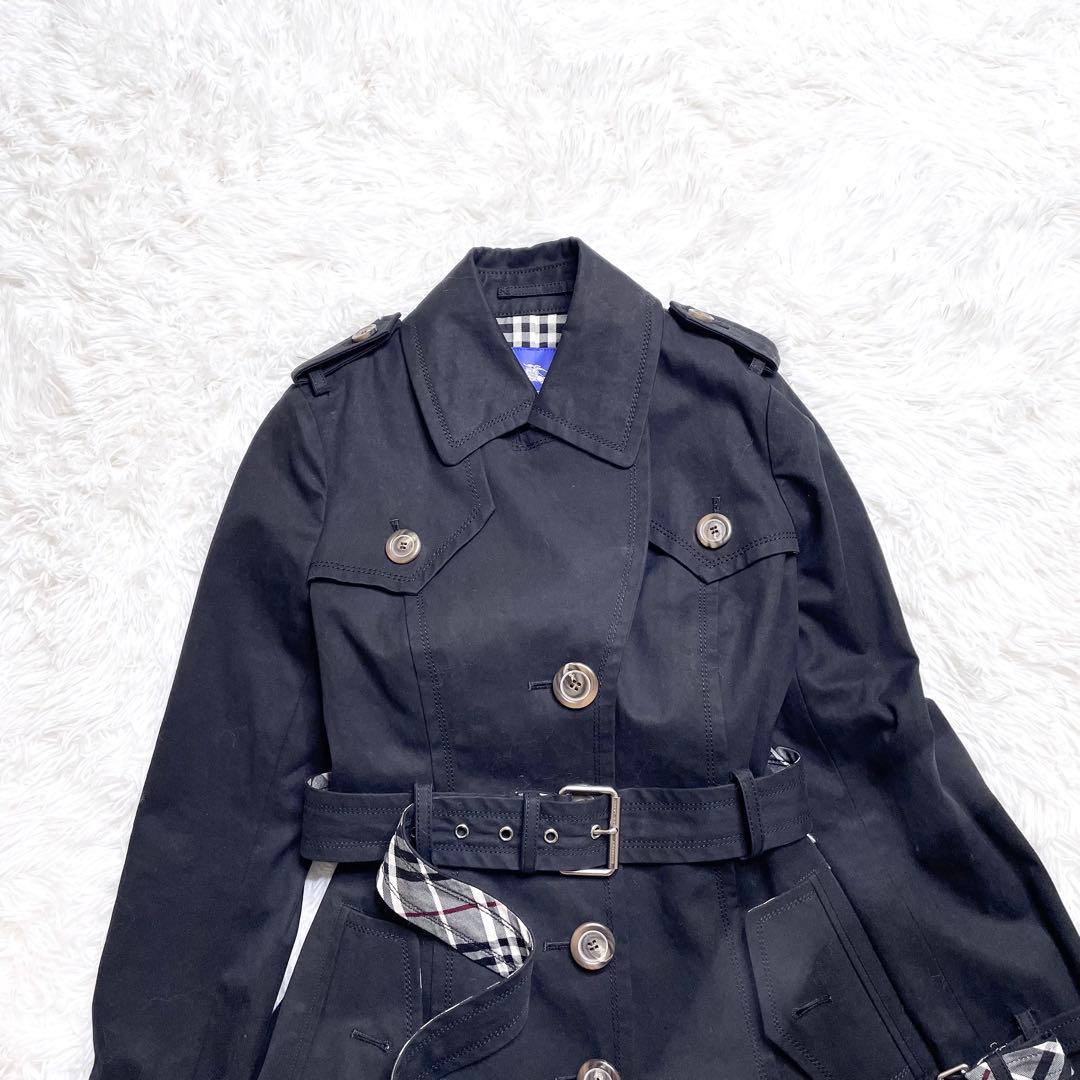 美品✨ BURBERRY BLUE LABEL トレンチコート 38 黒
