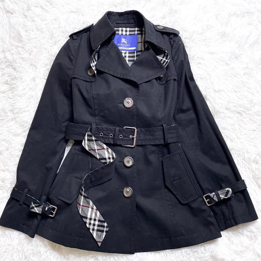 美品✨ BURBERRY BLUE LABEL トレンチコート 38 黒