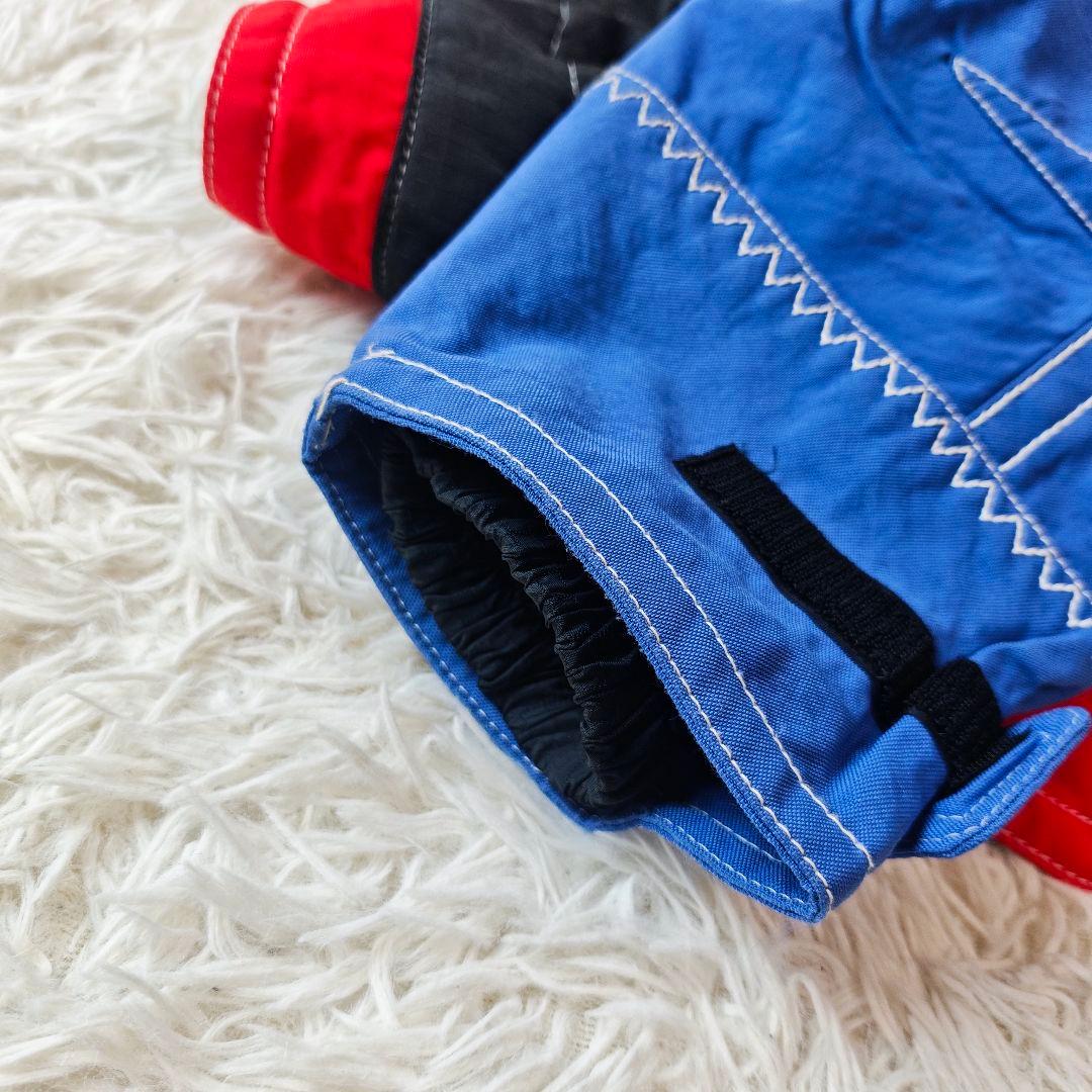 【90ｓ】DESCENTE デサント 中綿スキージャケット 青赤　ゆるダボ S