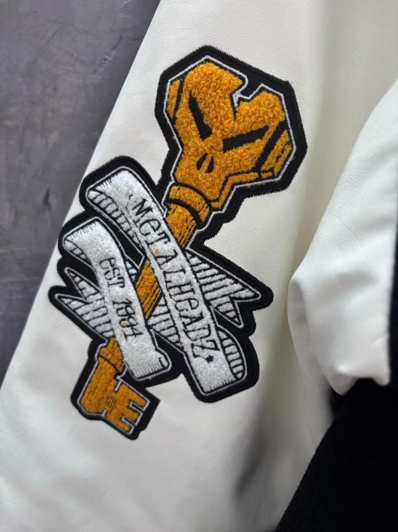 STÜSSY スタジャン ブラック/ホワイト Lサイズ