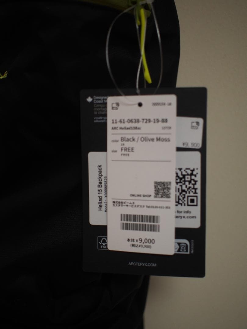 【新品タグ付き・国内正規品】アークテリクス　ヒリアド15 BEAMS