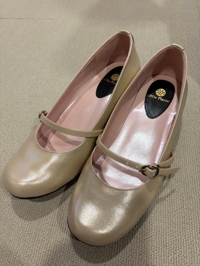 リトルピアニスト　ステージ用シューズ　シャンパンゴールド