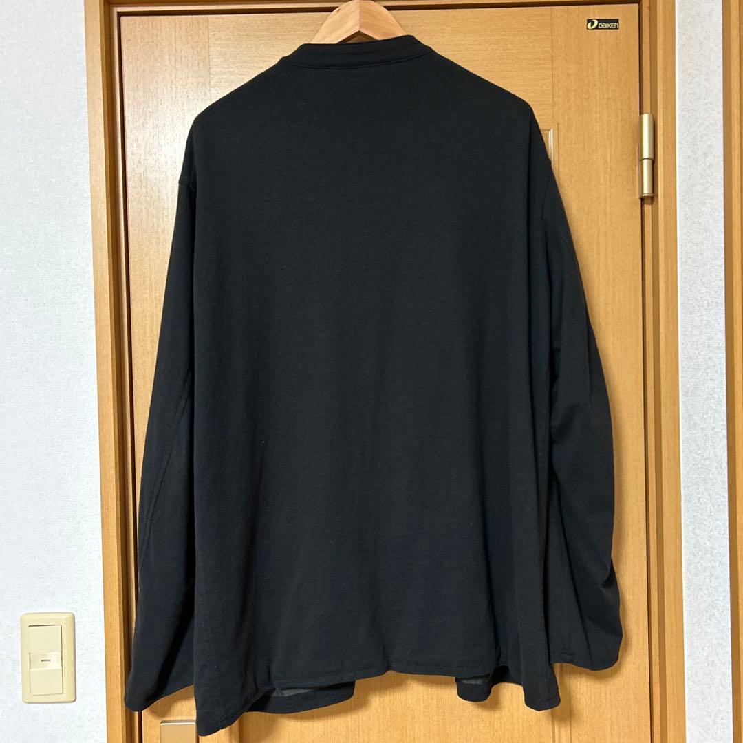 COMOLI コットンジャージー スタンドカラージャケット フェードブラック