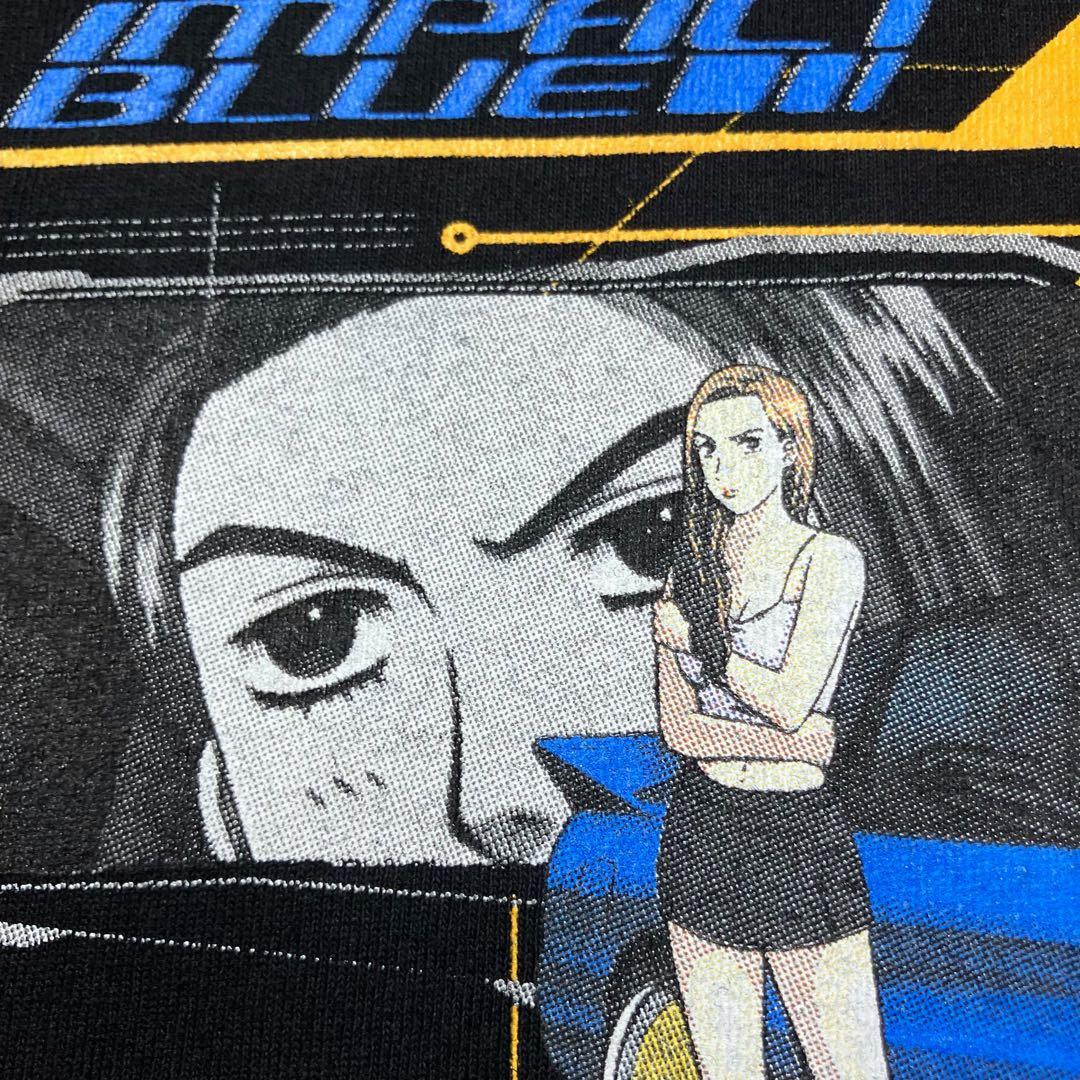 【XL】頭文字D イニシャルディー アニメTシャツ インパクトブルー 真子&沙雪