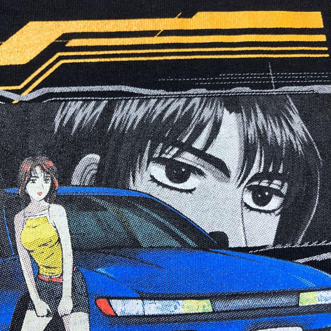 【XL】頭文字D イニシャルディー アニメTシャツ インパクトブルー 真子&沙雪