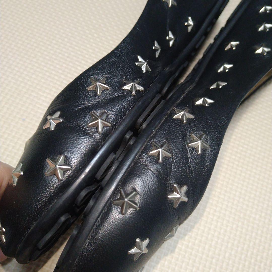 ニコ ジミーチュウ スタッズフラットシューズ 23.5ぐらい