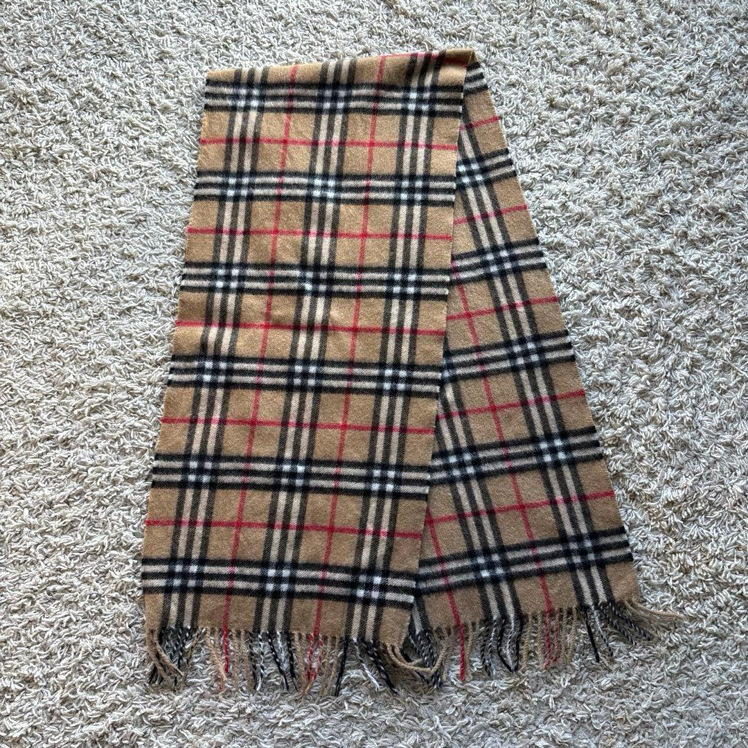 【極美品】BURBERRY バーバリー マフラー カシミヤ100% ノバチェック