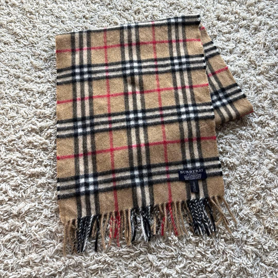 【極美品】BURBERRY バーバリー マフラー カシミヤ100% ノバチェック