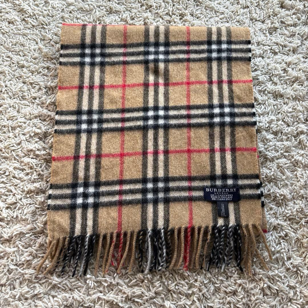 【極美品】BURBERRY バーバリー マフラー カシミヤ100% ノバチェック