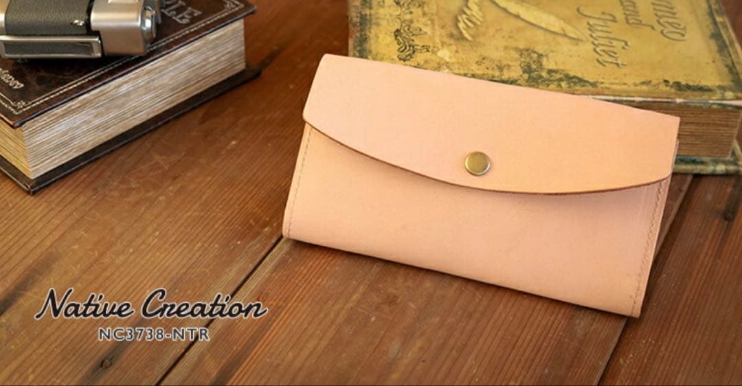 【新品未開封】Native Creation ヌメ革三つ折り長財布