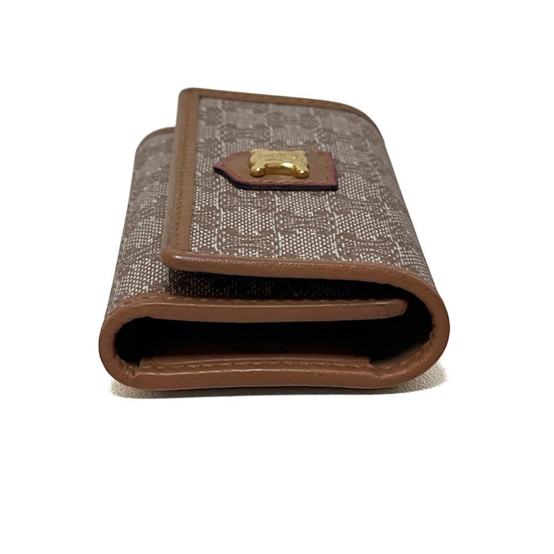 CELINE セリーヌ キーケース 4連 マカダム PVC ベージュ 美品