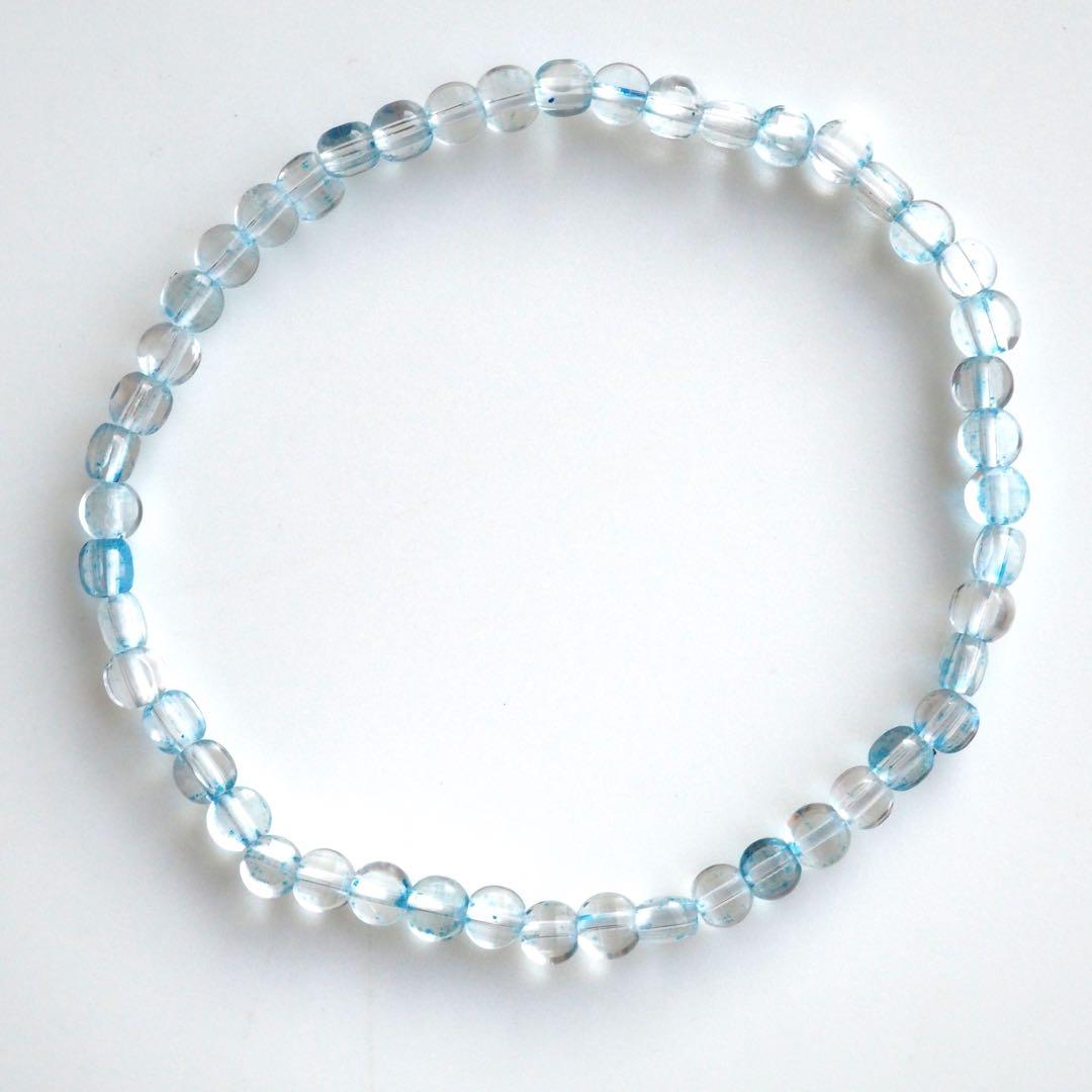 【blue.ks】 ✳︎SALE✳︎天然トパーズの華奢ゴムブレスレット