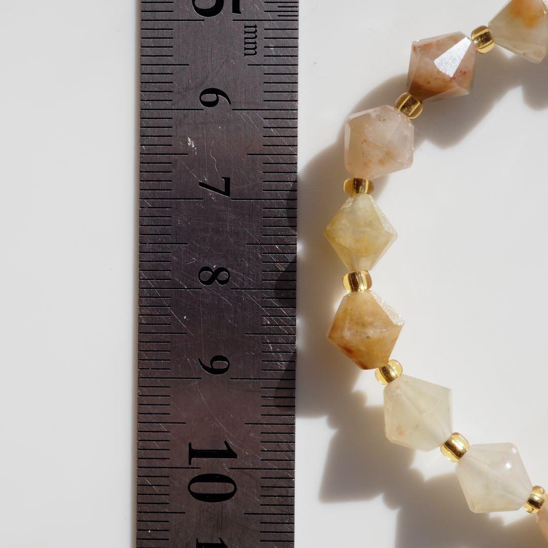 【blue.ks】 ✳︎SALE✳︎天然トパーズの華奢ゴムブレスレット