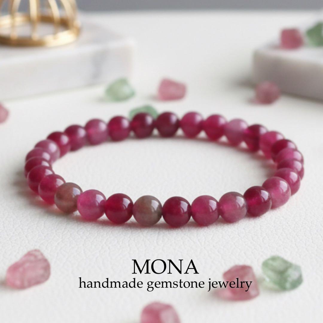 【blue.ks】 ✳︎SALE✳︎天然トパーズの華奢ゴムブレスレット