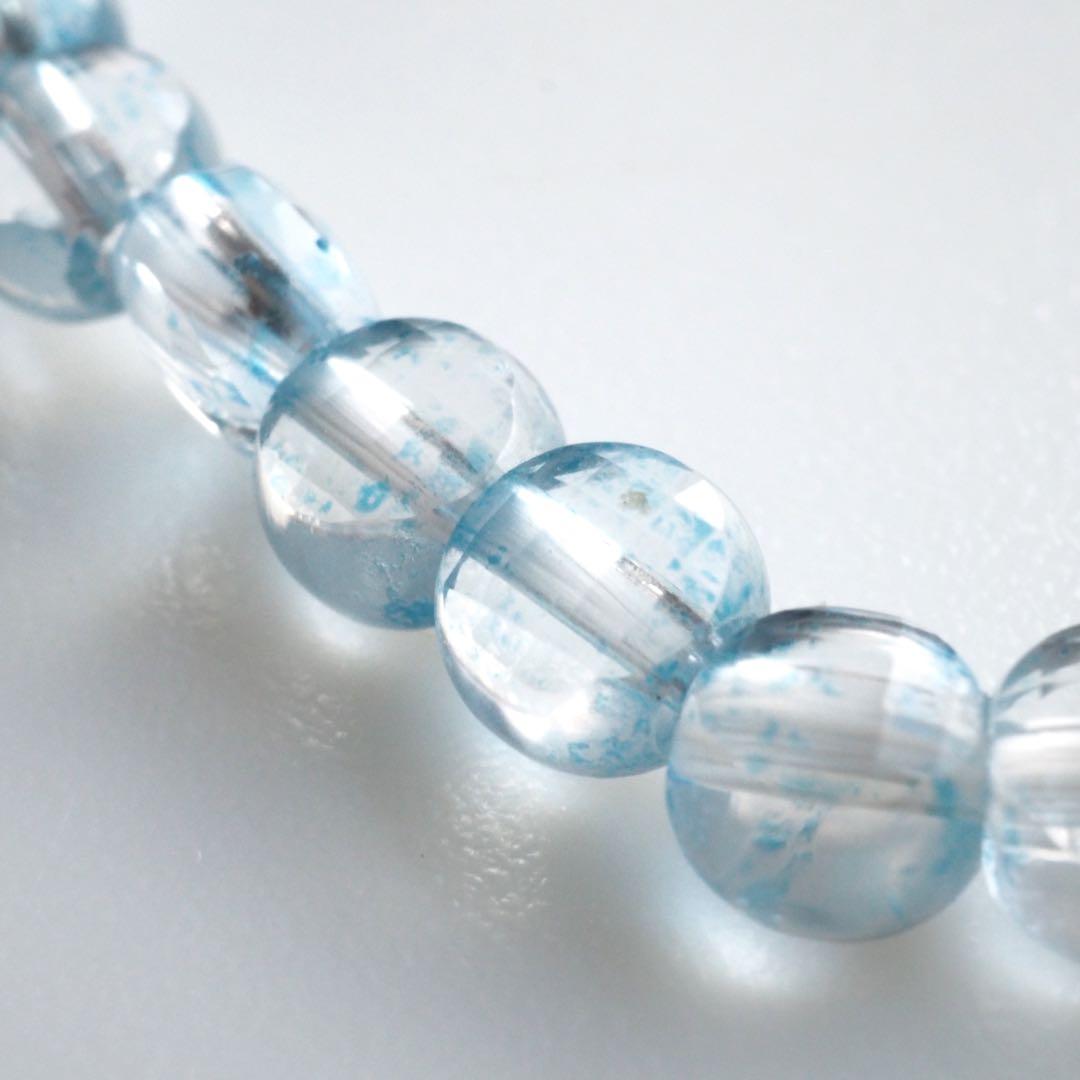 【blue.ks】 ✳︎SALE✳︎天然トパーズの華奢ゴムブレスレット