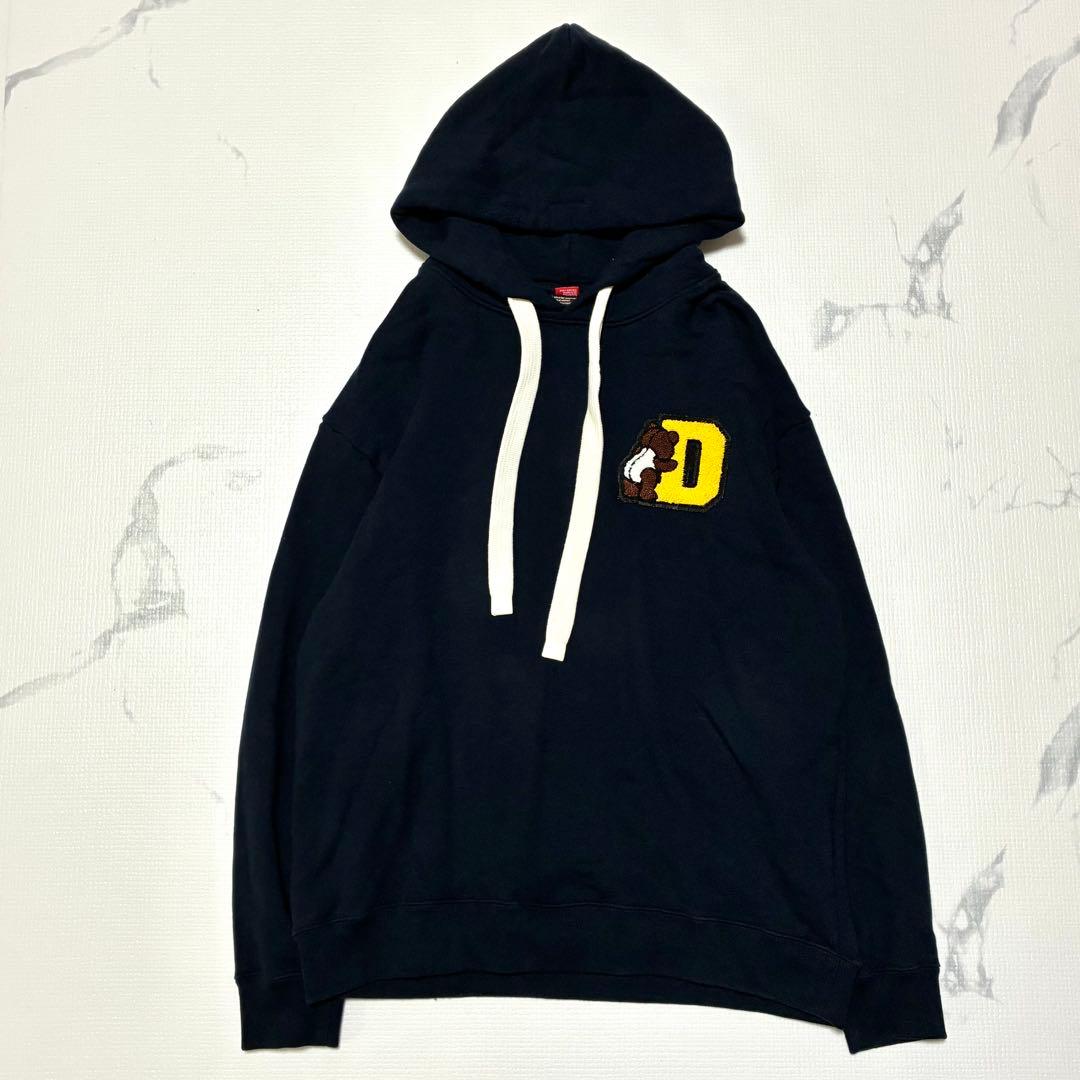 DUUBLE STANDARD CLOTHING パーカー ネイビー ワッペン