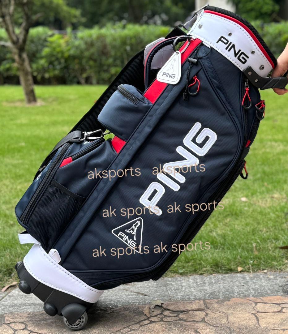 即発送対応★PING キャディバッグ ブラック/レッド