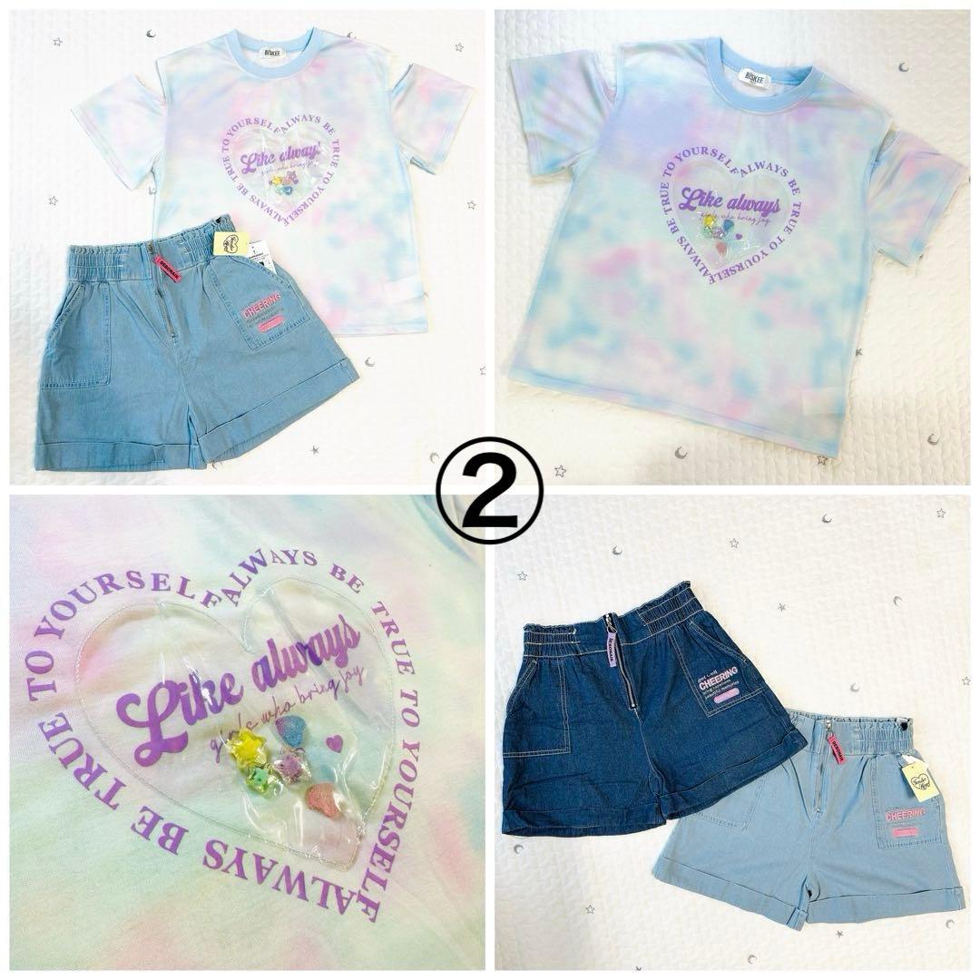 【新品多数】女の子　夏服　まとめ売り　160 Tシャツ　ショートパンツ　26点