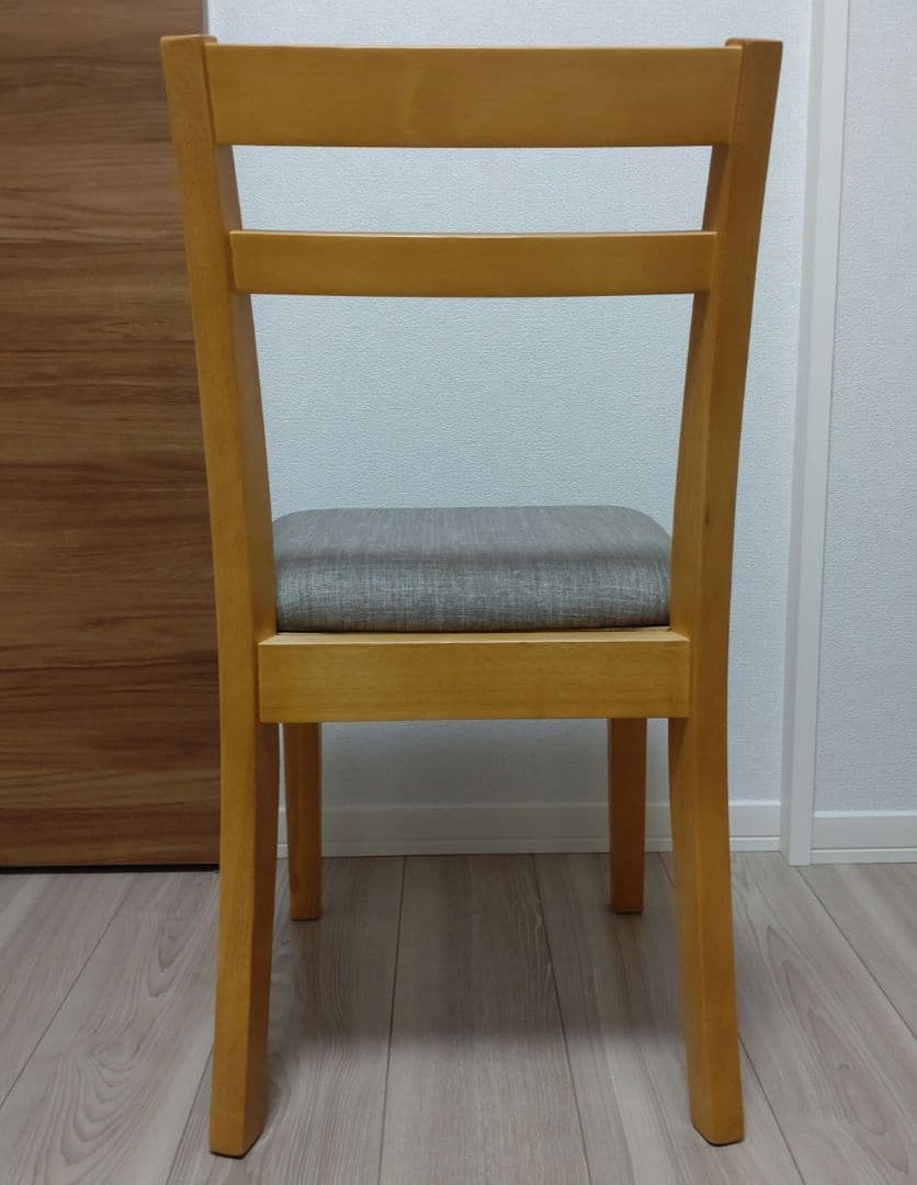 【新品・組立品】ダイニングチェア　VN70 B 2脚セット グレー 　ナチュラル