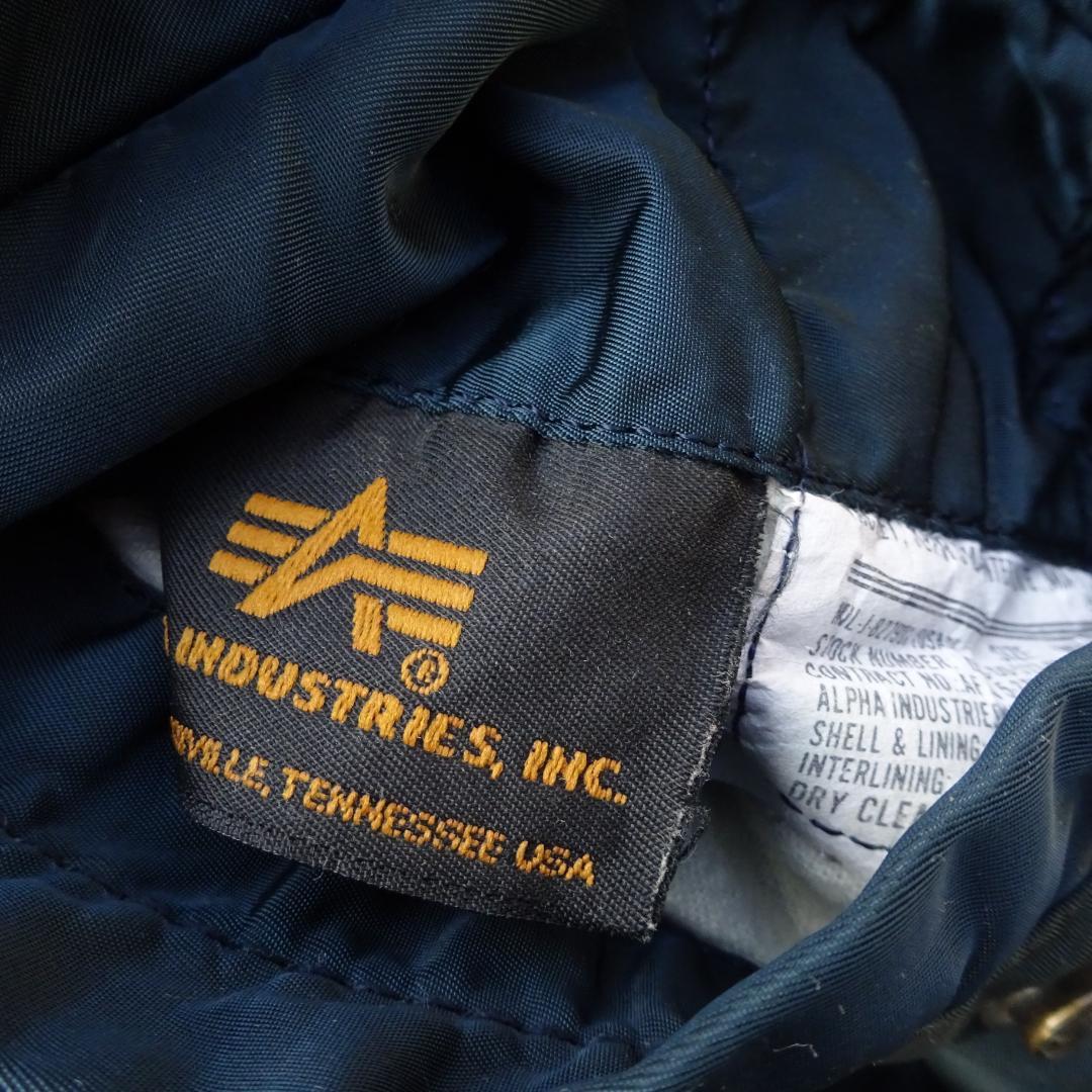 USA製80s当時物ALPHA アルファフライトジャケットMA-1ネイビーM