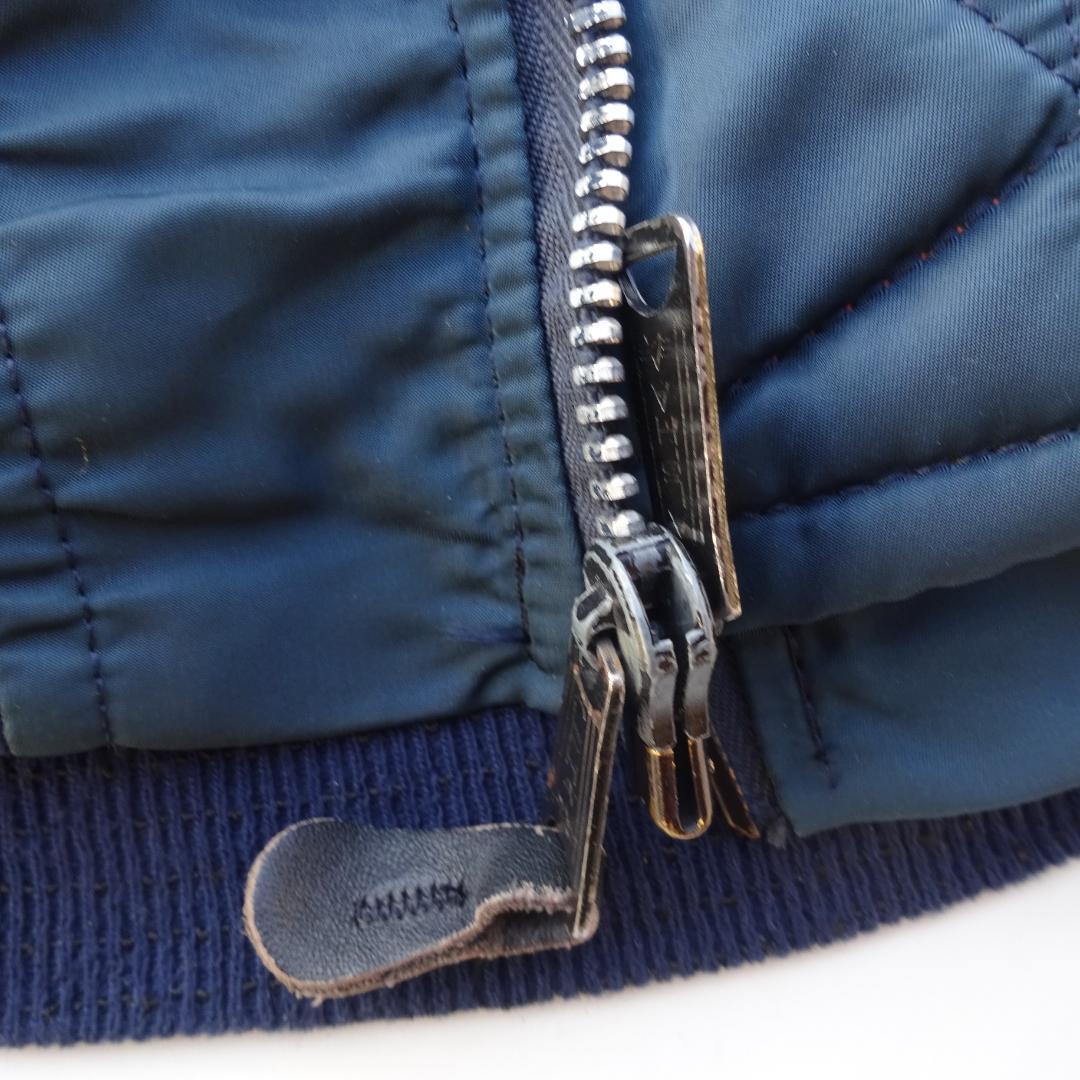 USA製80s当時物ALPHA アルファフライトジャケットMA-1ネイビーM