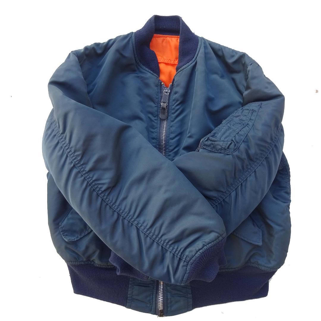 USA製80s当時物ALPHA アルファフライトジャケットMA-1ネイビーM