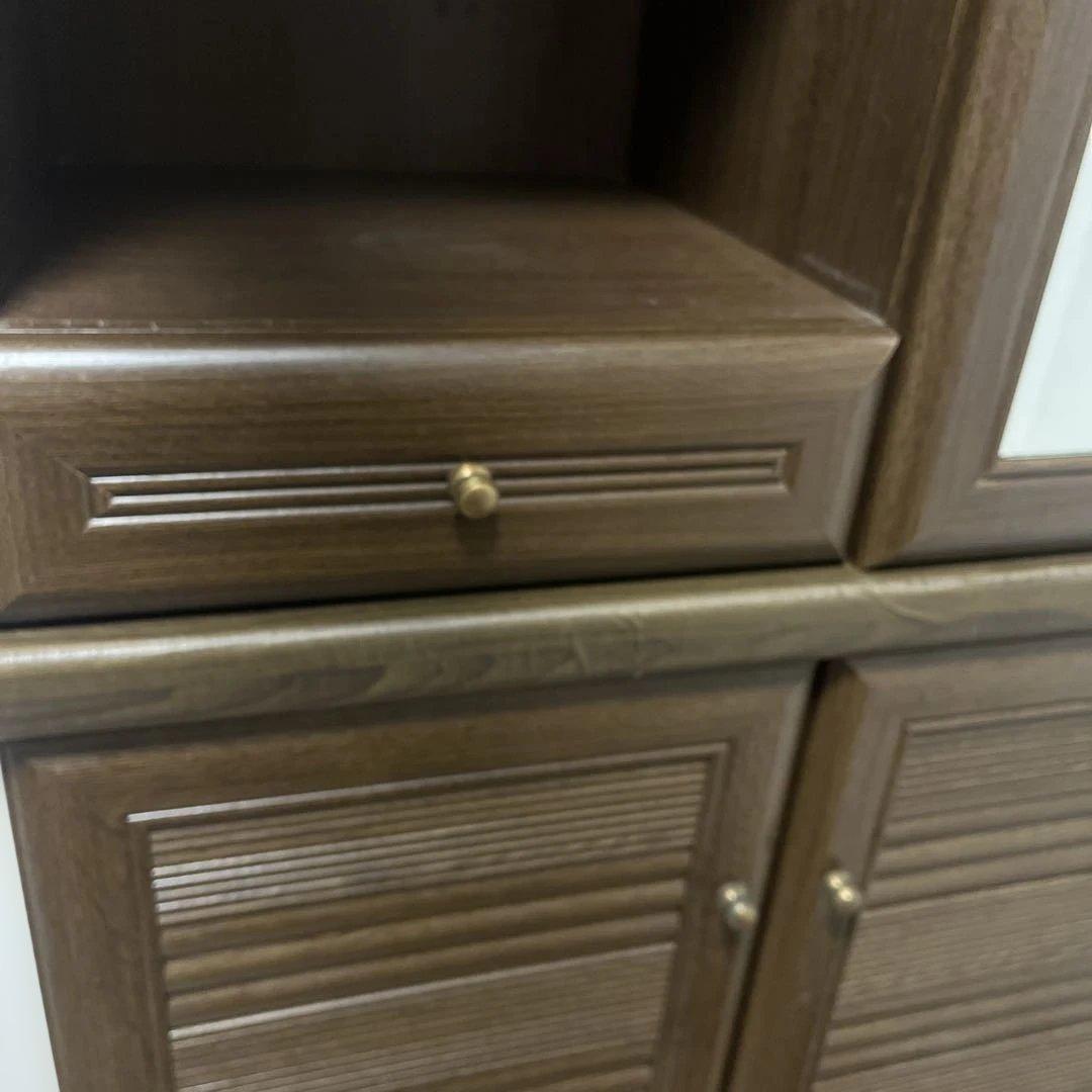 昭和レトロ　ユーアイ家具 下駄箱 シューズボックス ミラー付