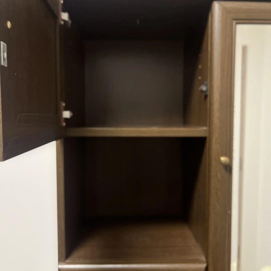 昭和レトロ　ユーアイ家具 下駄箱 シューズボックス ミラー付