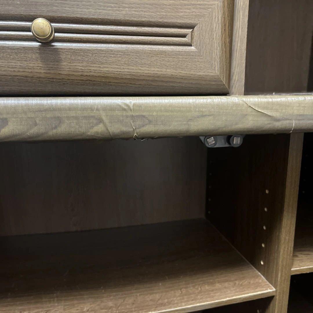 昭和レトロ　ユーアイ家具 下駄箱 シューズボックス ミラー付