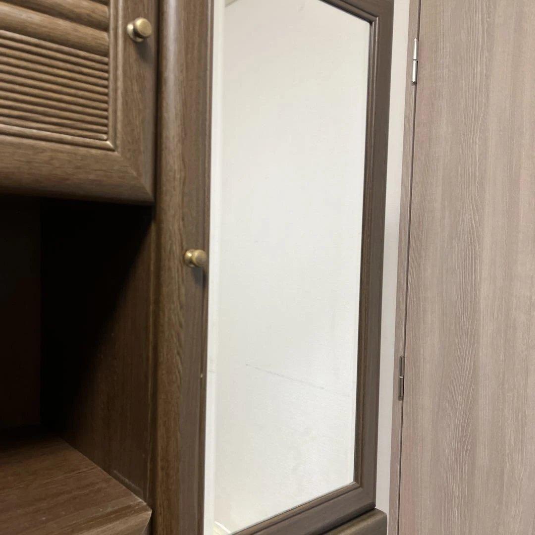 昭和レトロ　ユーアイ家具 下駄箱 シューズボックス ミラー付