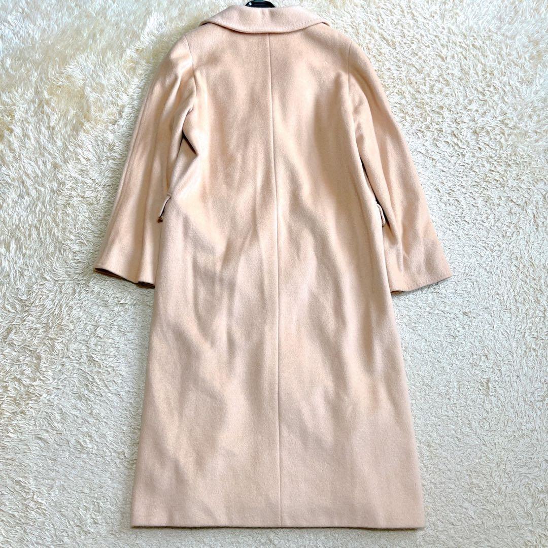 マックスマーラ 白タグ ダブルチェスターコート 女優襟 キャメル100% 42