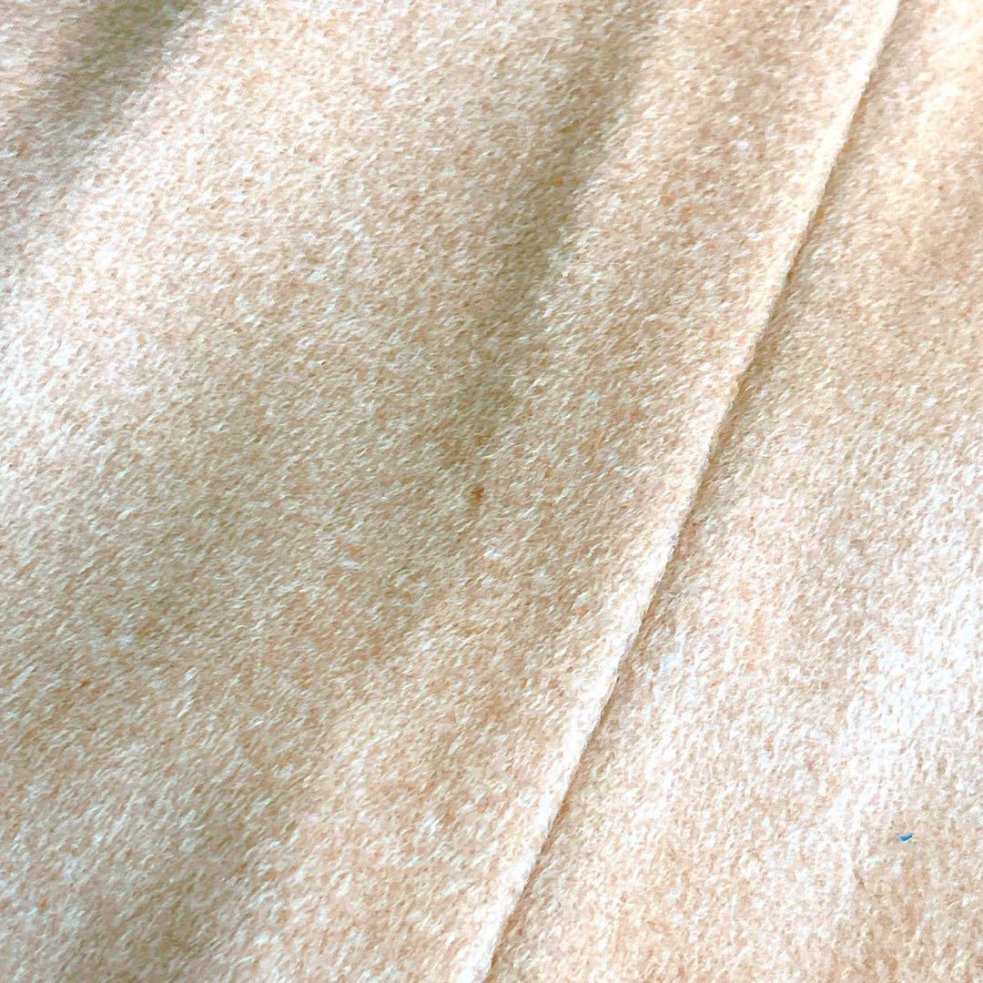 マックスマーラ 白タグ ダブルチェスターコート 女優襟 キャメル100% 42