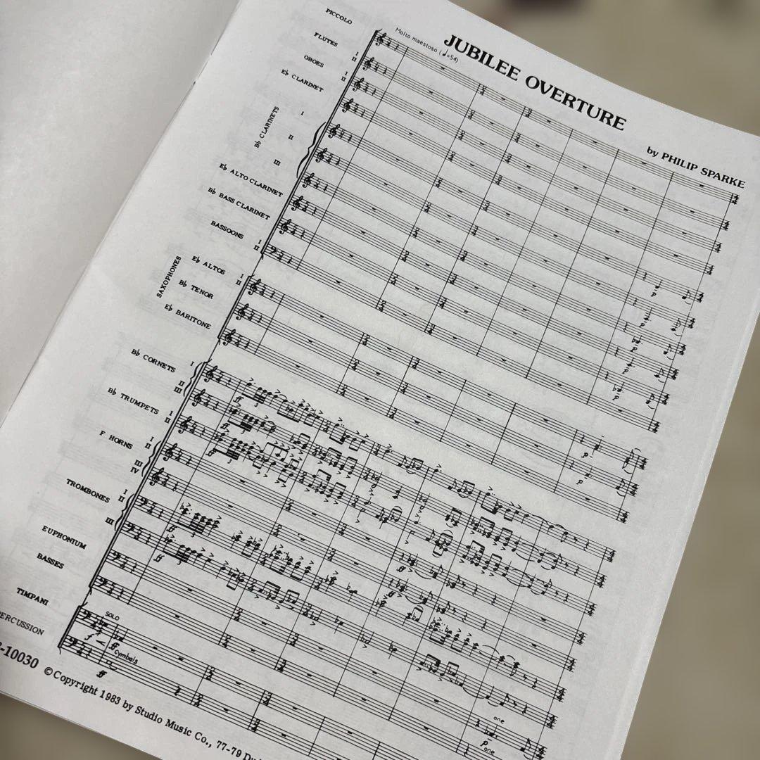 ジュビリー序曲　フィリップ・スパーク 輸入吹奏楽譜(総譜&パート譜)
