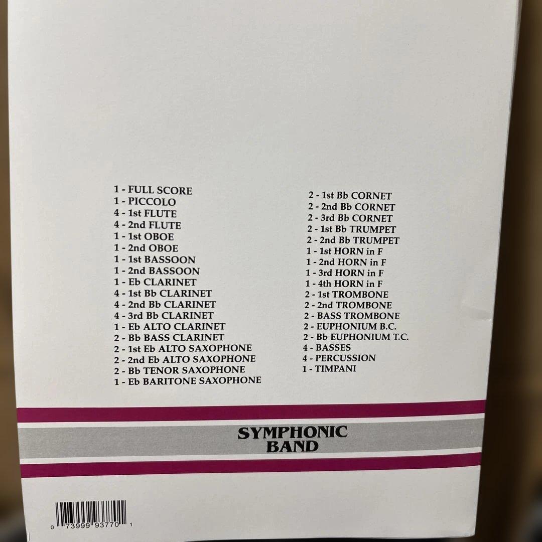 ジュビリー序曲　フィリップ・スパーク 輸入吹奏楽譜(総譜&パート譜)