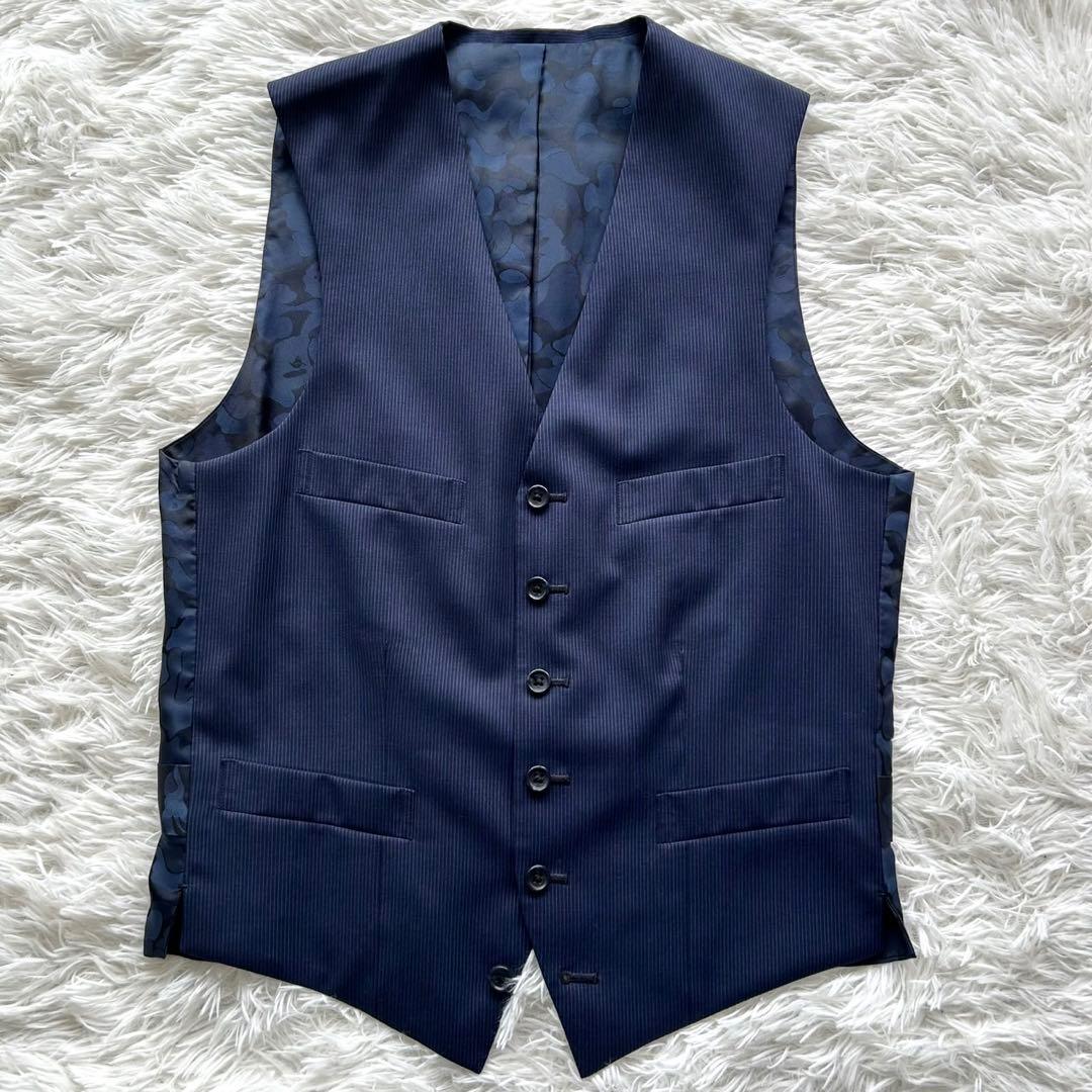 希少　Mr. Bathing APE スリーピース　スーツ　セットアップ　紺色