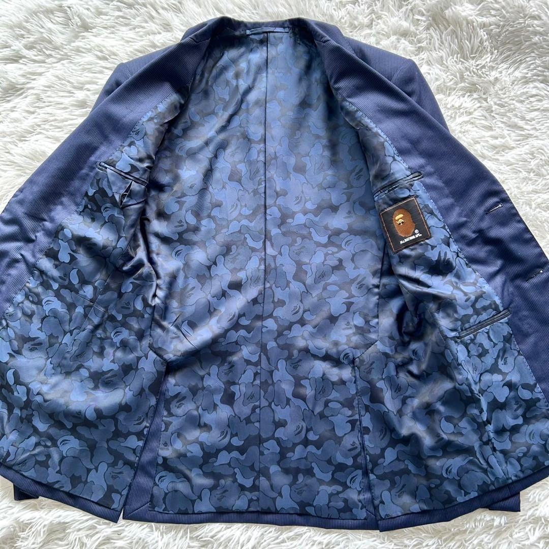 希少　Mr. Bathing APE スリーピース　スーツ　セットアップ　紺色