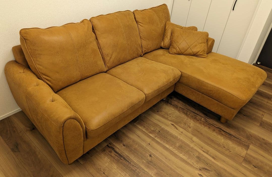 【美品】レザーテックス　ヘンリー　カウチソファ ②カウチ部分