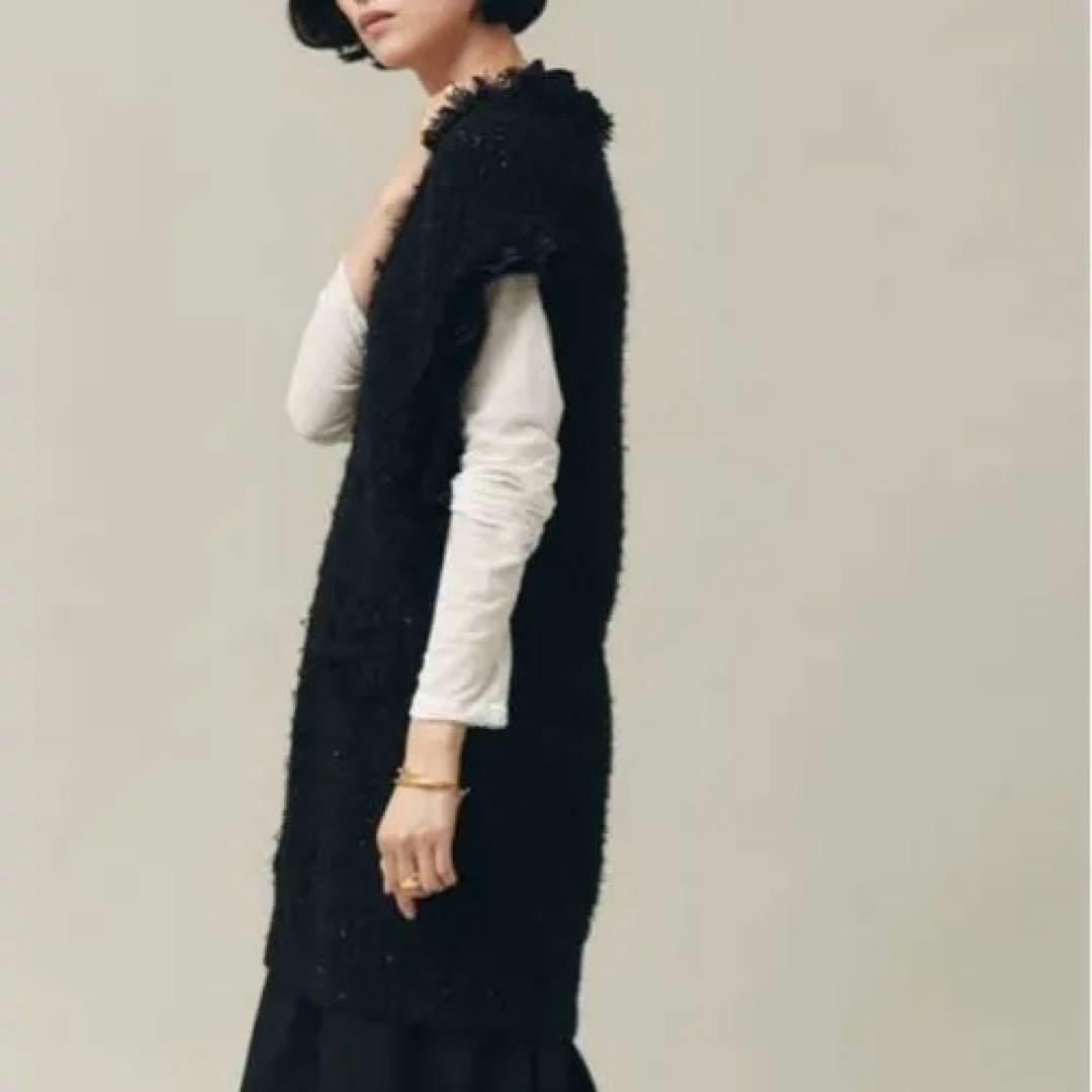 極美品　23AW Curensology エトワールニットツイードベスト