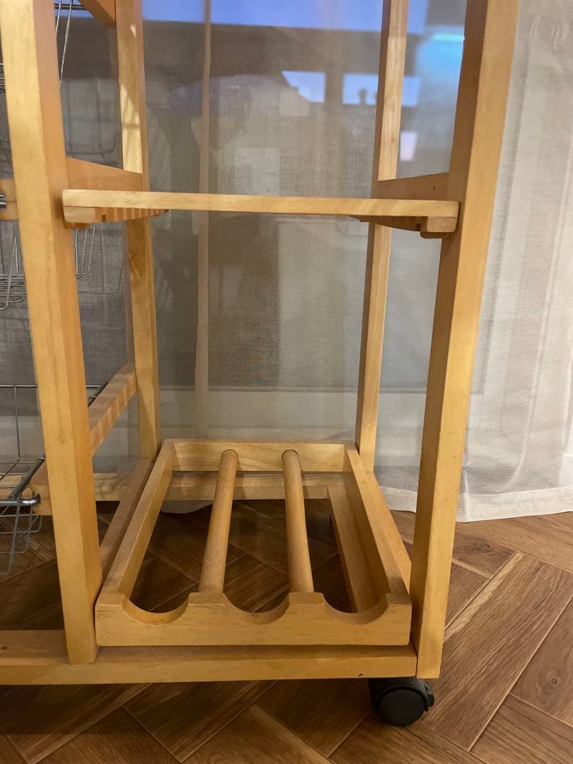 キャトルセゾン キッチンワゴン 木製 キャスター付き