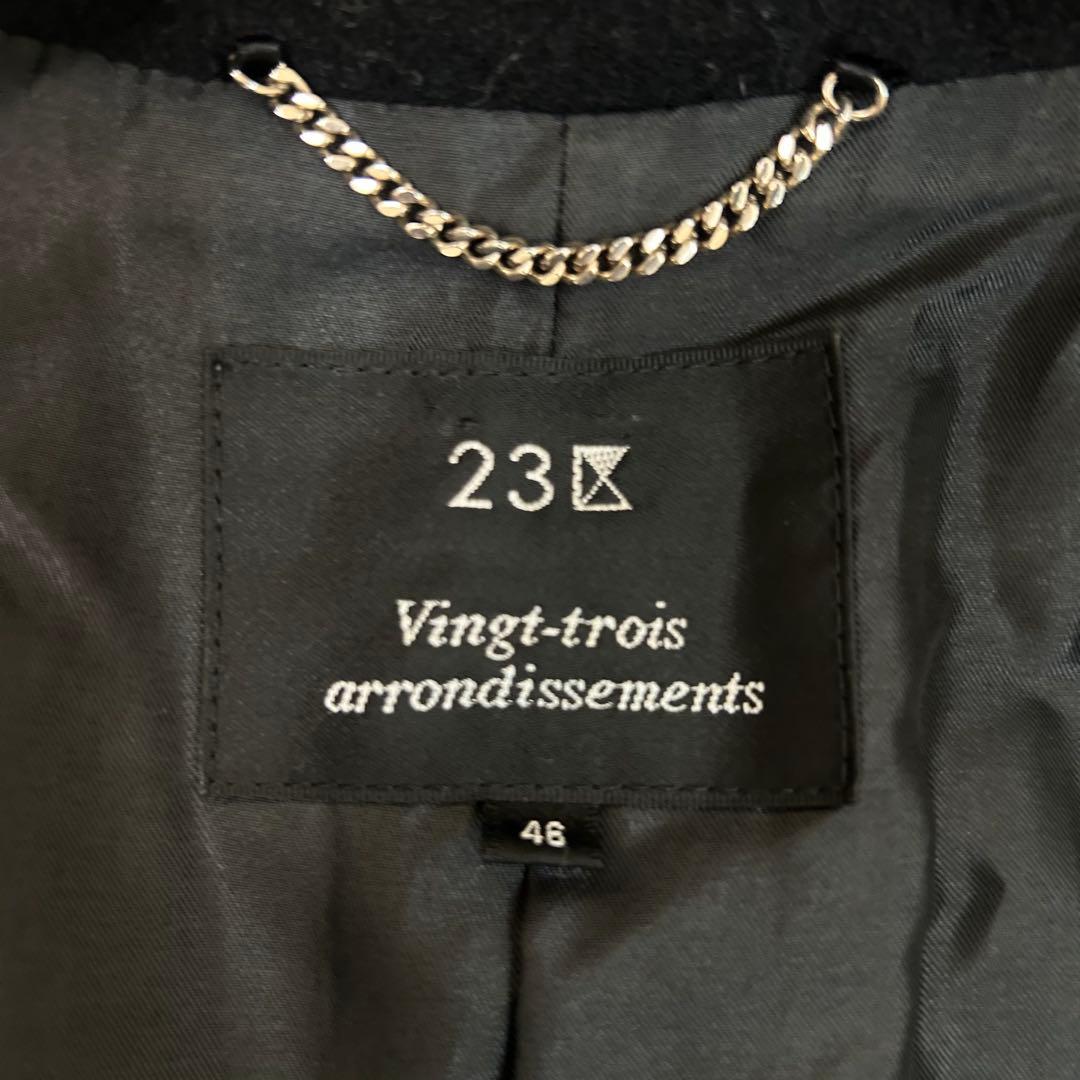 希少2XL✨️23区 カシミヤ100%ビーバーチェスターコート 女優襟 ベルト有