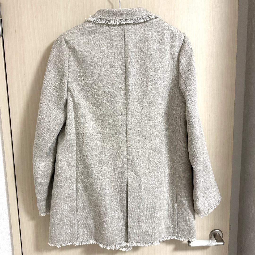 新品 ノーブル Noble スラブツイードダブルテーラードジャケット ３８