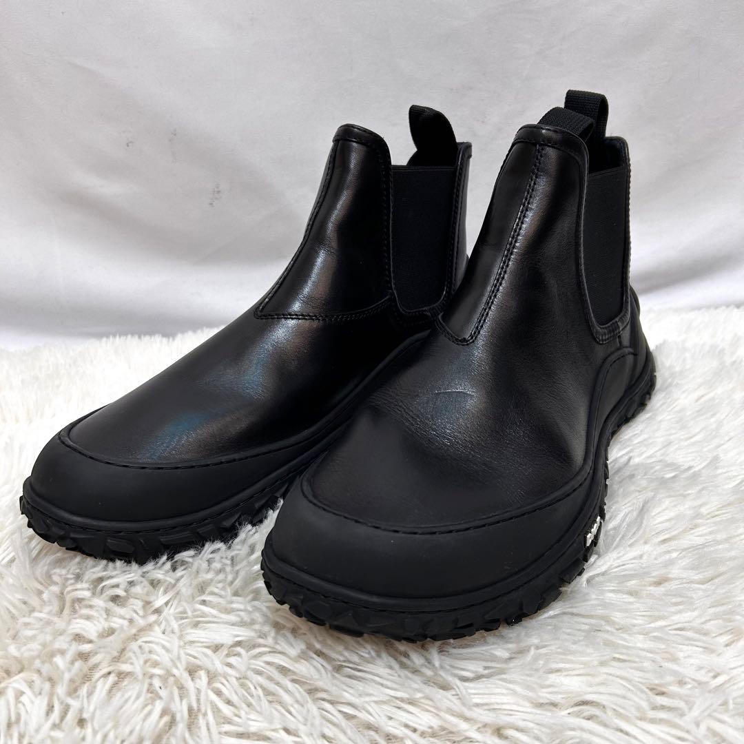 美品　Dior サイドゴアブーツ　チェルシーブーツ　レザー　革　ブラック