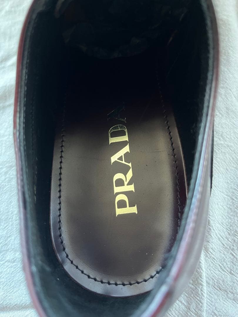 【新品・未使用】PRADA LACE-UP SHOES LEATHER