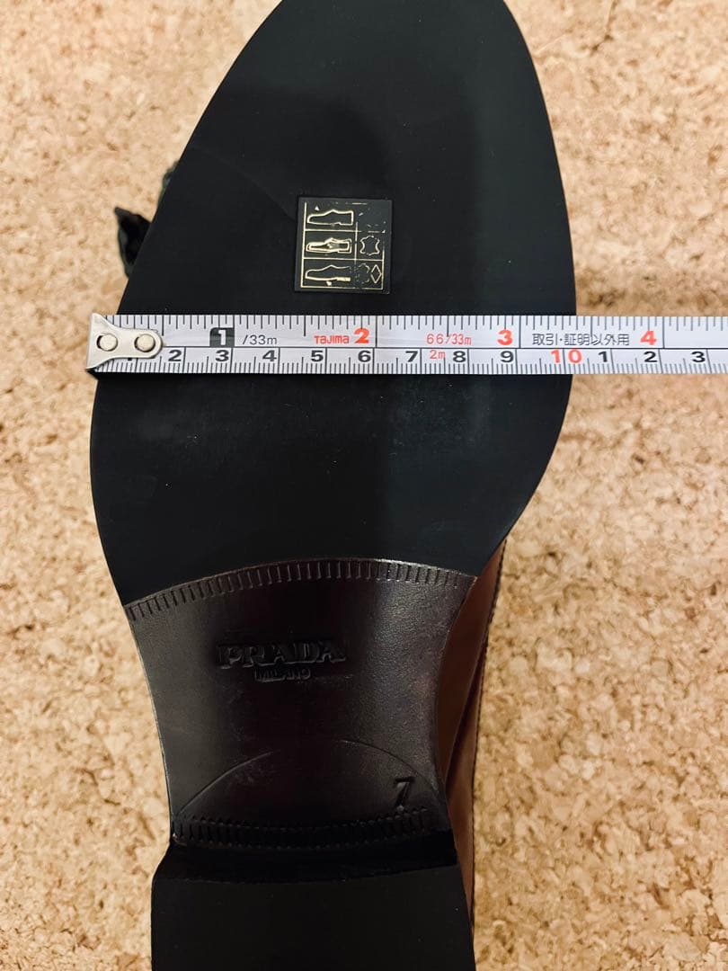 【新品・未使用】PRADA LACE-UP SHOES LEATHER