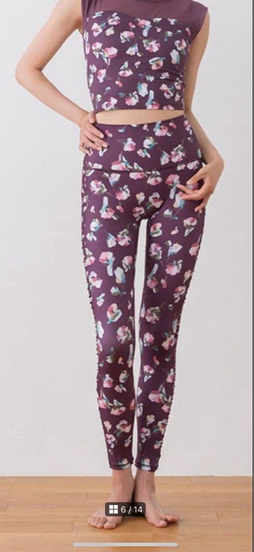 未使用 SUKALA レギンス ローズプリントＳ