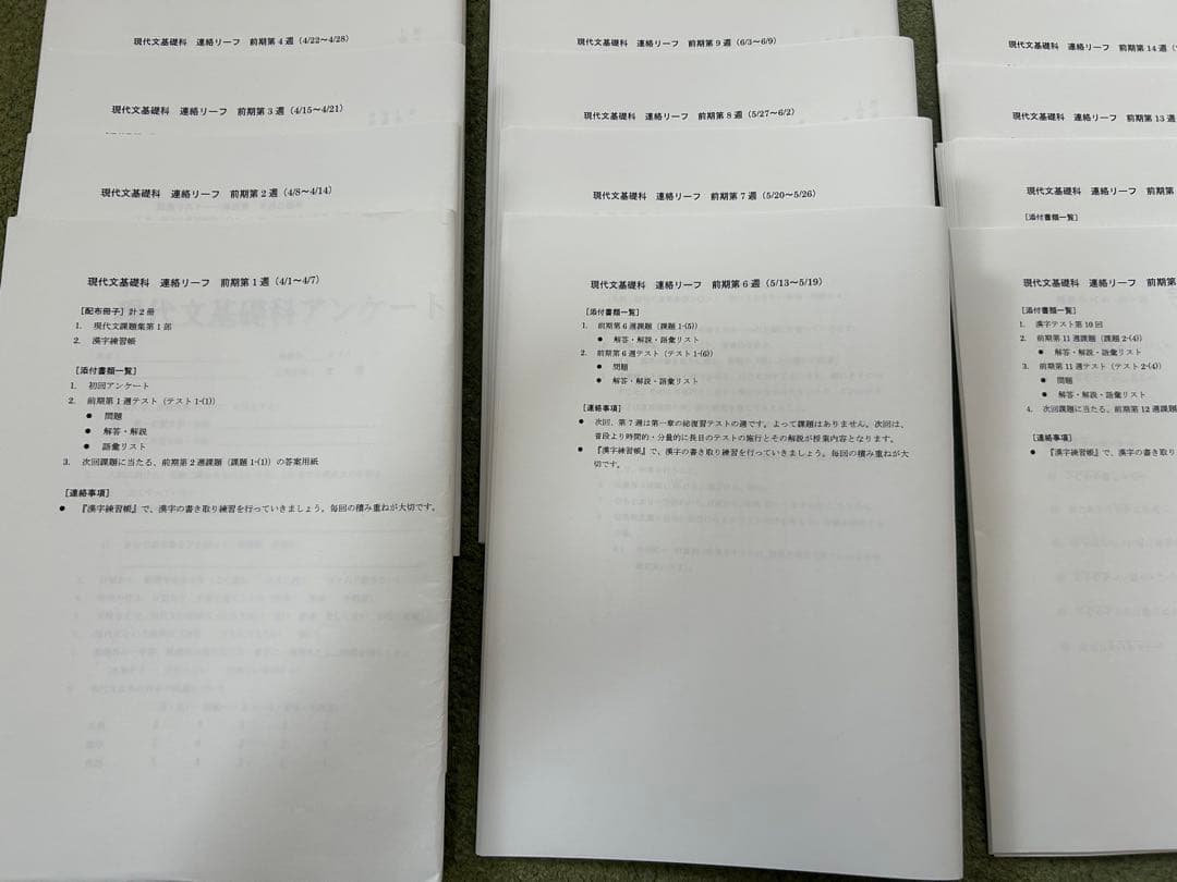 鉄緑会　高二現代文　授業冊子