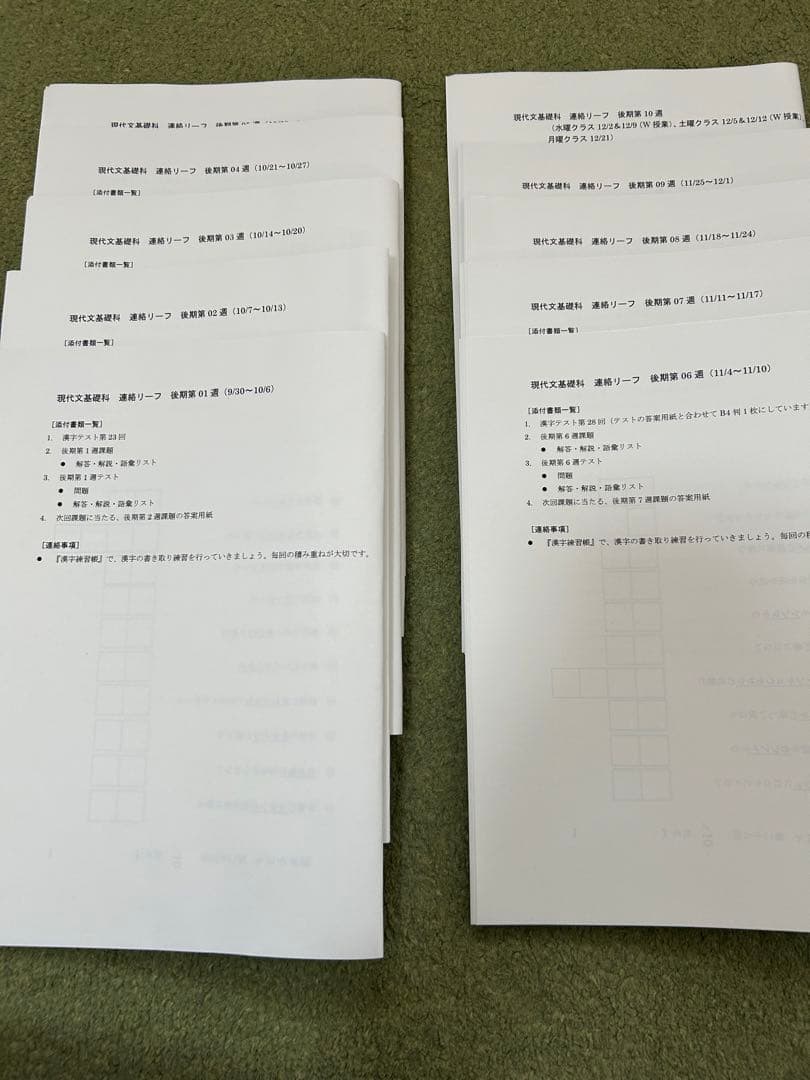 鉄緑会　高二現代文　授業冊子