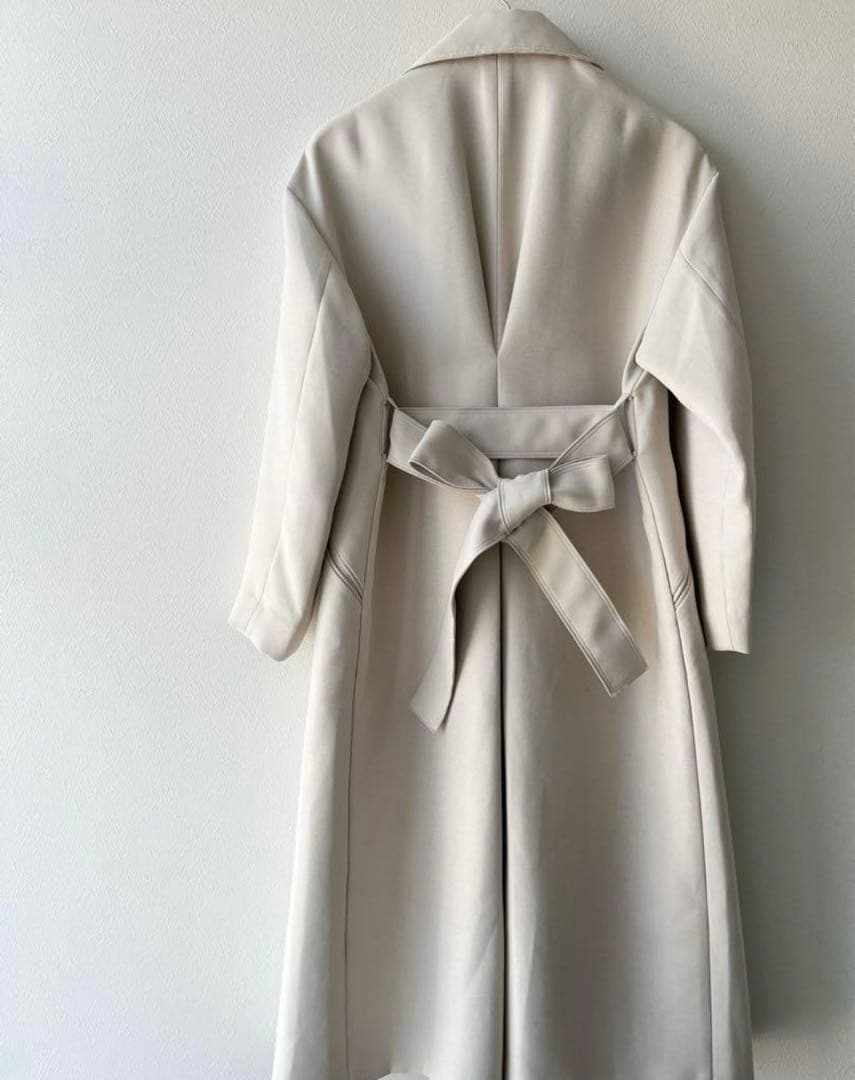 NOBLE／ノーブル　トリプルクロスラフチェスターコート　38 ナチュラル